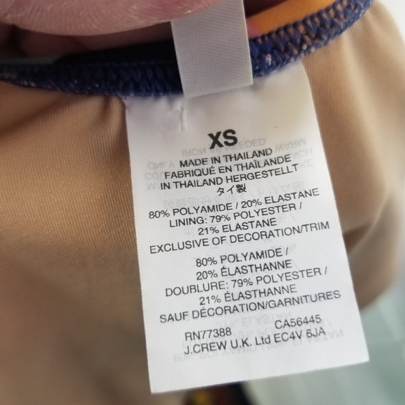 J Crew vertical striped one piece swimsuit - Picture 3 of 7